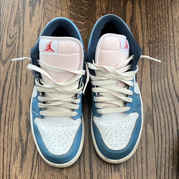 Nike Air Jordan Low Blue and White Sneakers - Picture 3 of 8